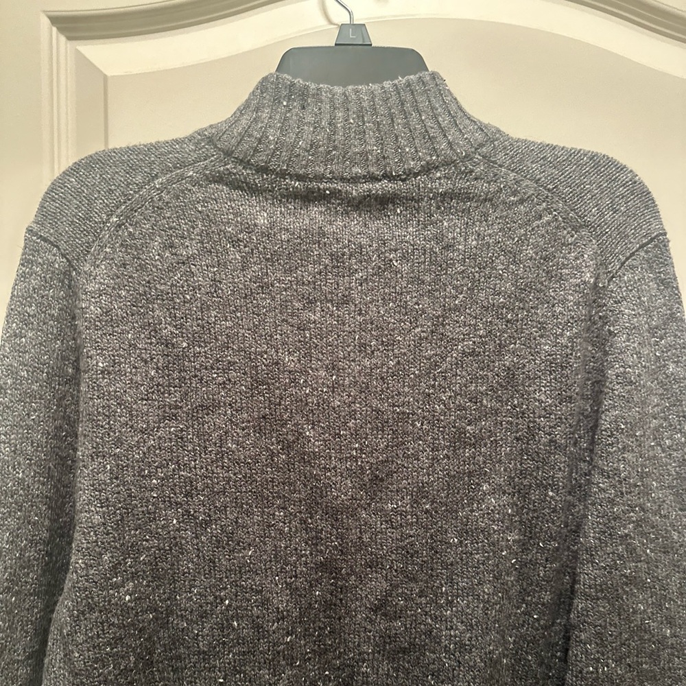 NWT Sonoma Men's Gray 3/4 Zip-Up Sweater - Picture 7 of 8